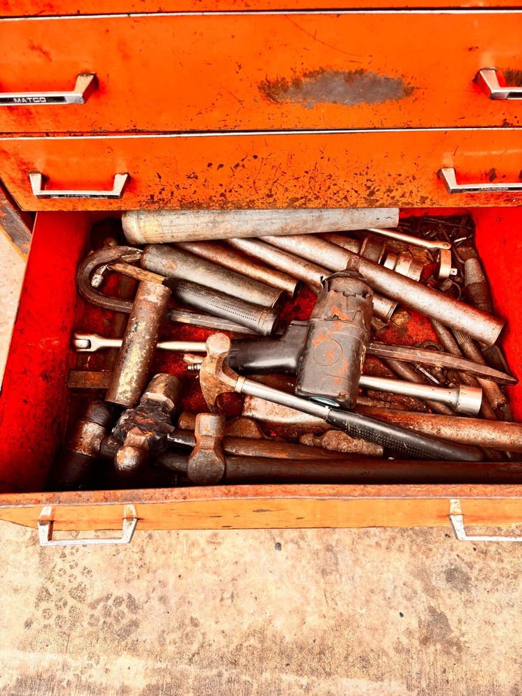 Matco toolbox with tools, Matco wrenches, Socket sets, Craftsman wrenches, etc
