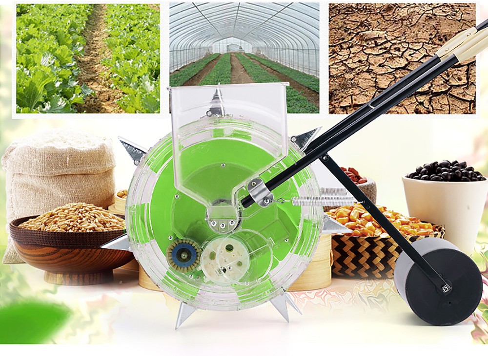 Hand-push Roller Seeder Manual Seed Planter Peanut Corn Fertilizer Applicator US