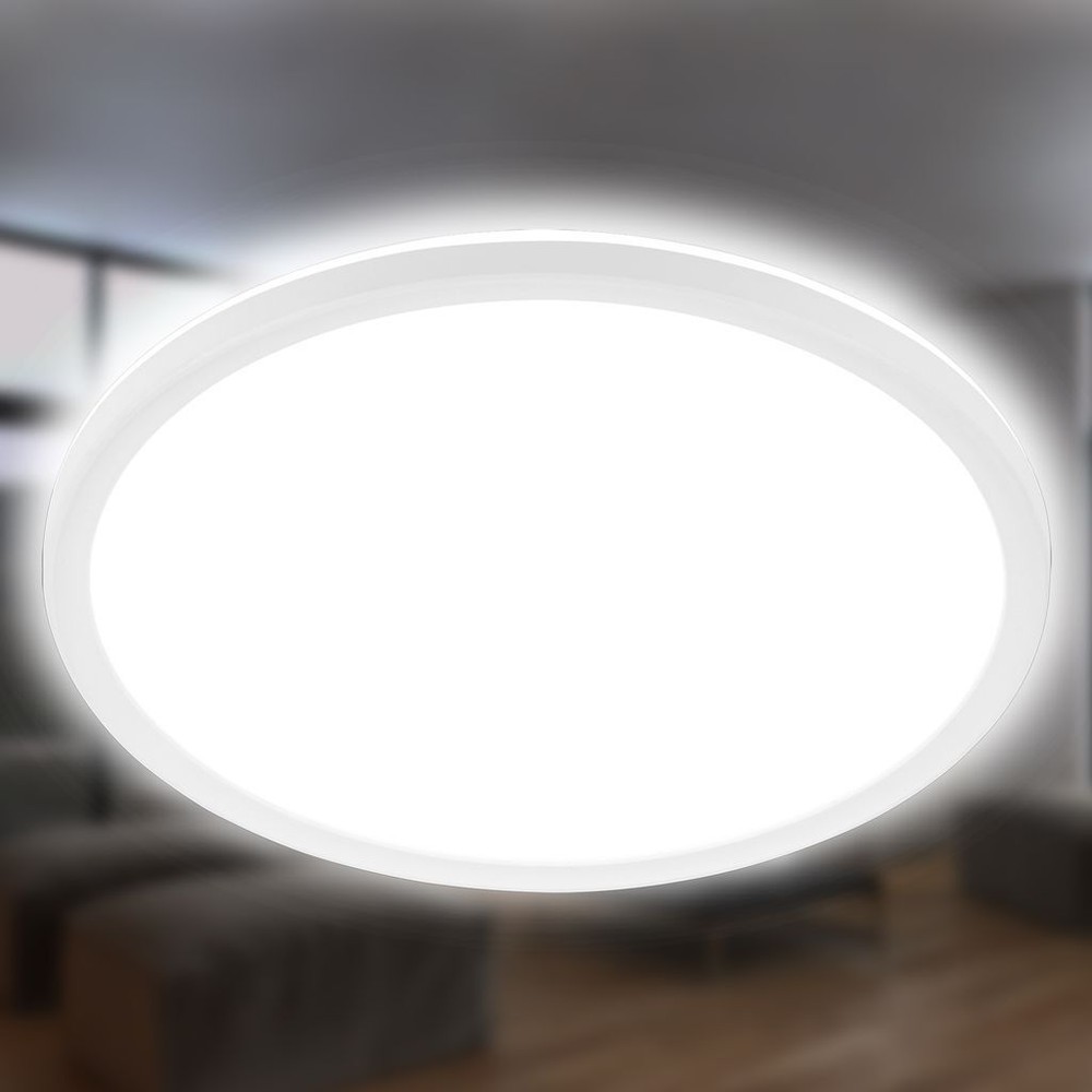 Round LED Panel Ceiling Light Flat Lamp Backlight Living Room Neutral White