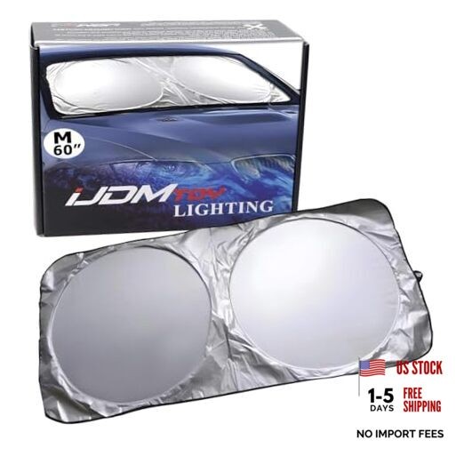 2 Pack Bundle 60 x 27.5 inches Sunshade for Car Windshield with Reflective