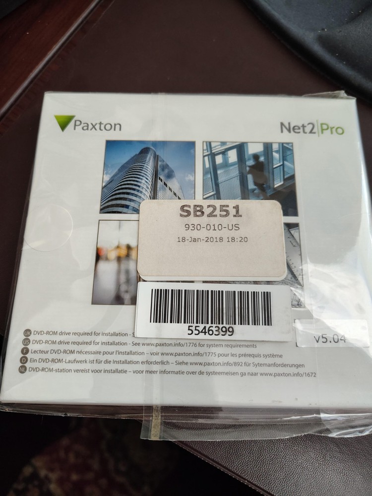 Paxton Access 930-010-US Net2 Pro Software CD