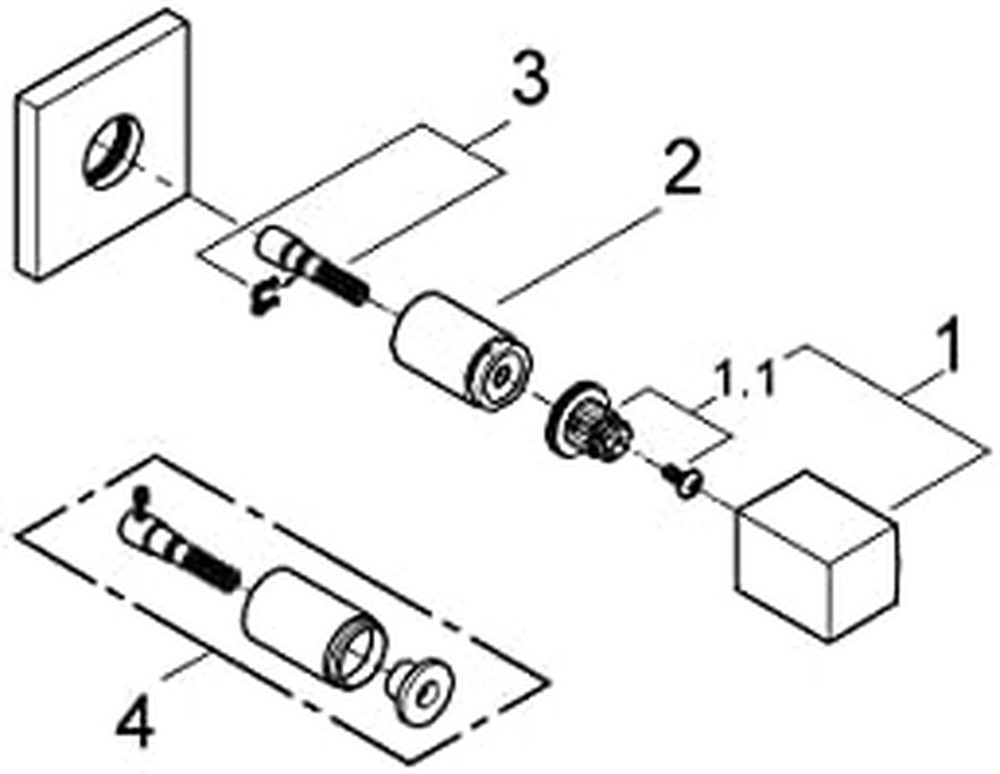 19910000 Eurocube Single-Handle Volume Control Valve Trim Kit
