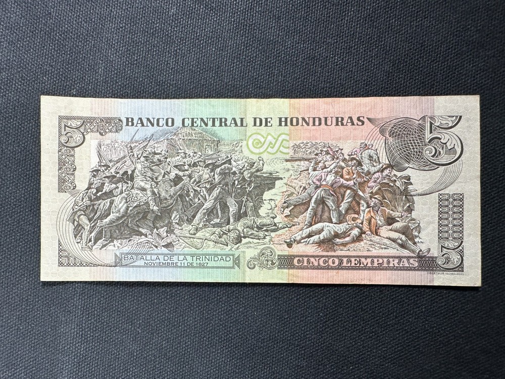 Banco Central de Honduras 5 Cinco Lempiras note 2008