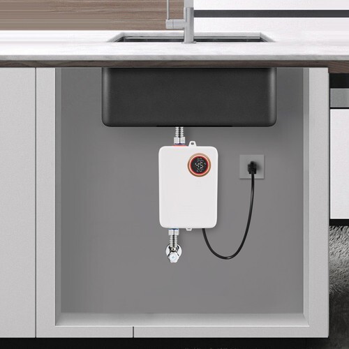Electric Tankless Water Heater Instant Hot Shower Kitchen Heater 110V 3000W