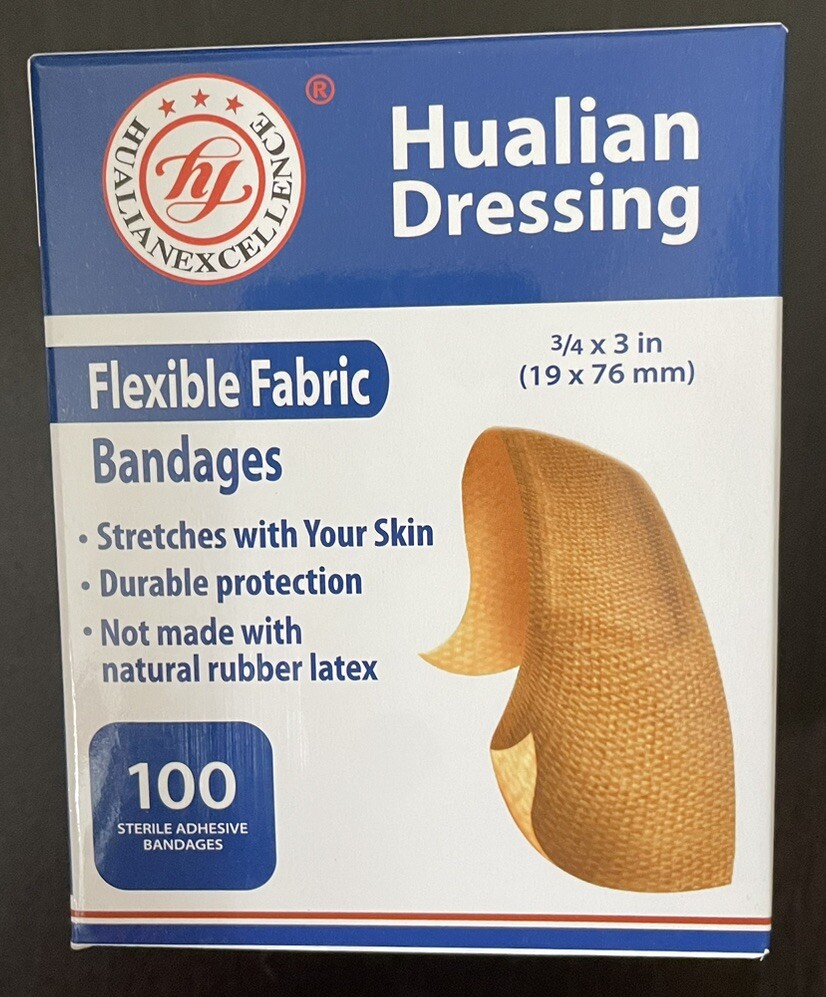 Hualian Flexible Fabric Bandages 100 Per Box