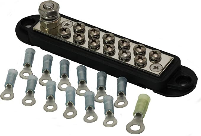 Fastronix 12 Terminal Ground Distribution Black Kit 406-211