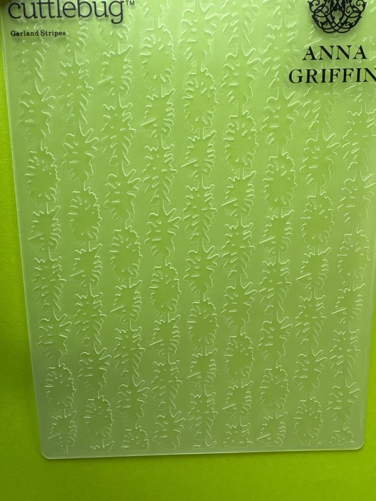 Anna Griffin Garland Stripes Embossing Folder Cricut Cuttlebug Crafts