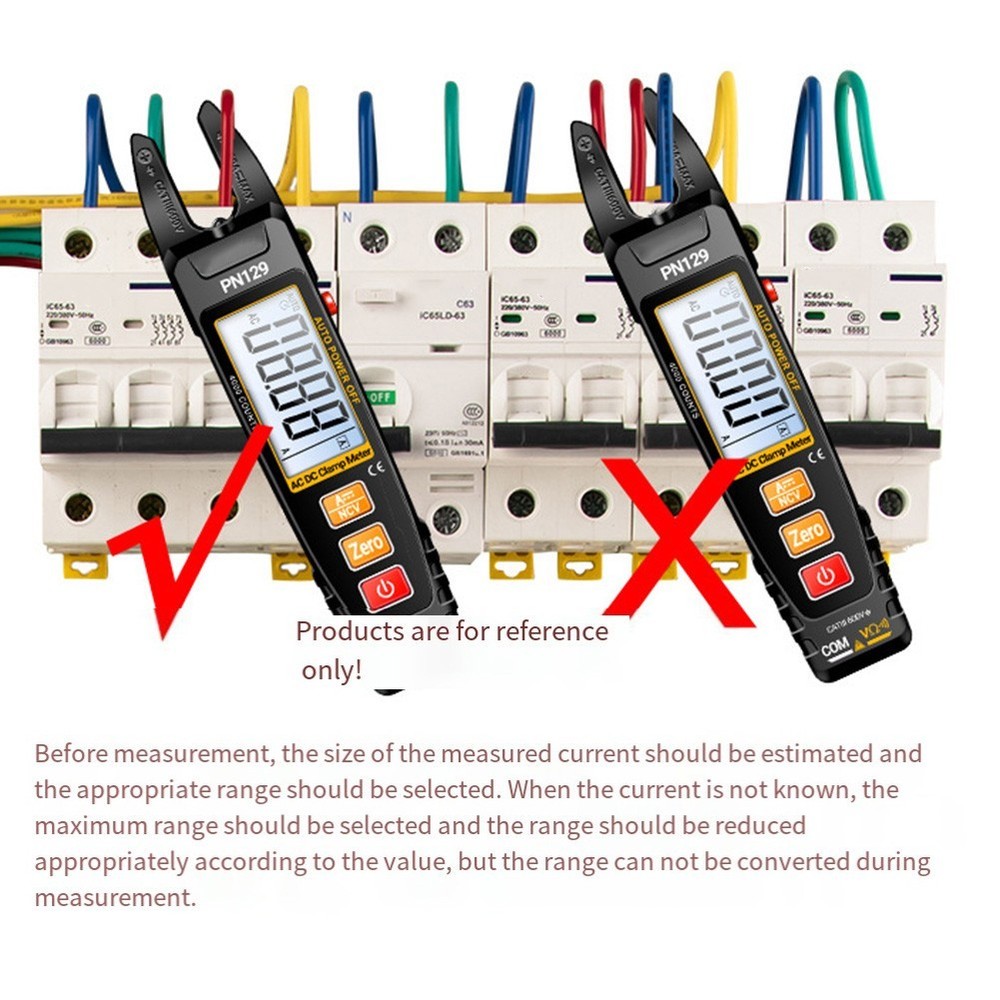 PN129 U Shape Clamp Meter with Automatic Range and Data Retention Feature