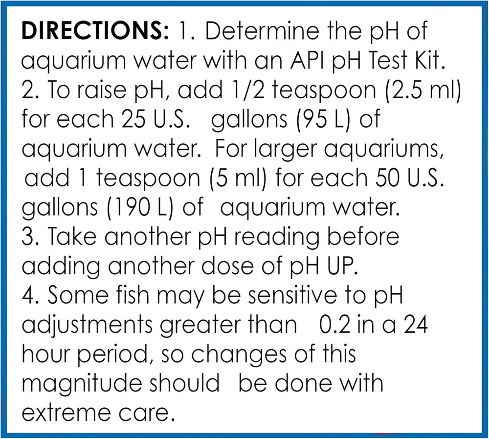 pH UP Freshwater Aquarium pH Raising Solution 4 oz