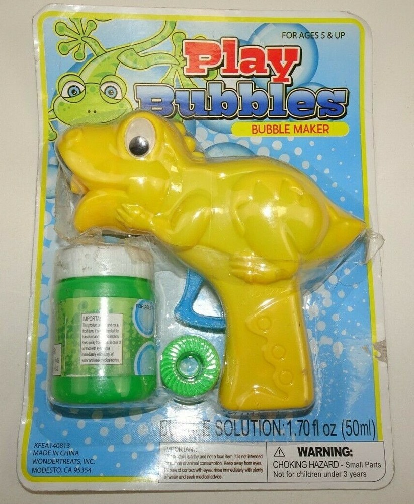 Wondertreats Play Bubbles Maker Alligator + Solution Generator Toy Yellow