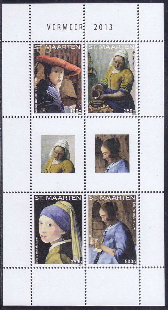 Sint Maarten Issue 2013 (188-191) Painter Vermeer