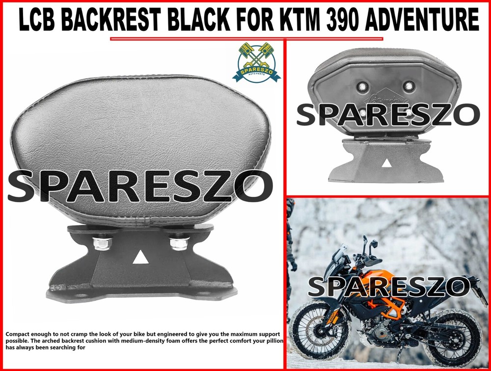 "LCB BACKREST, BLACK" FIT FOR KTM 390 ADVENTURE