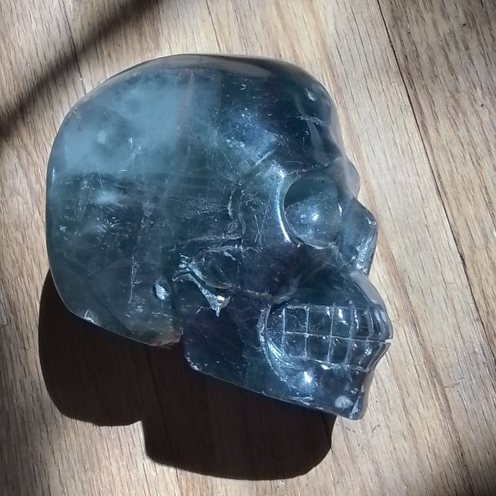 CRYSTAL SKULL Labradorite 4"