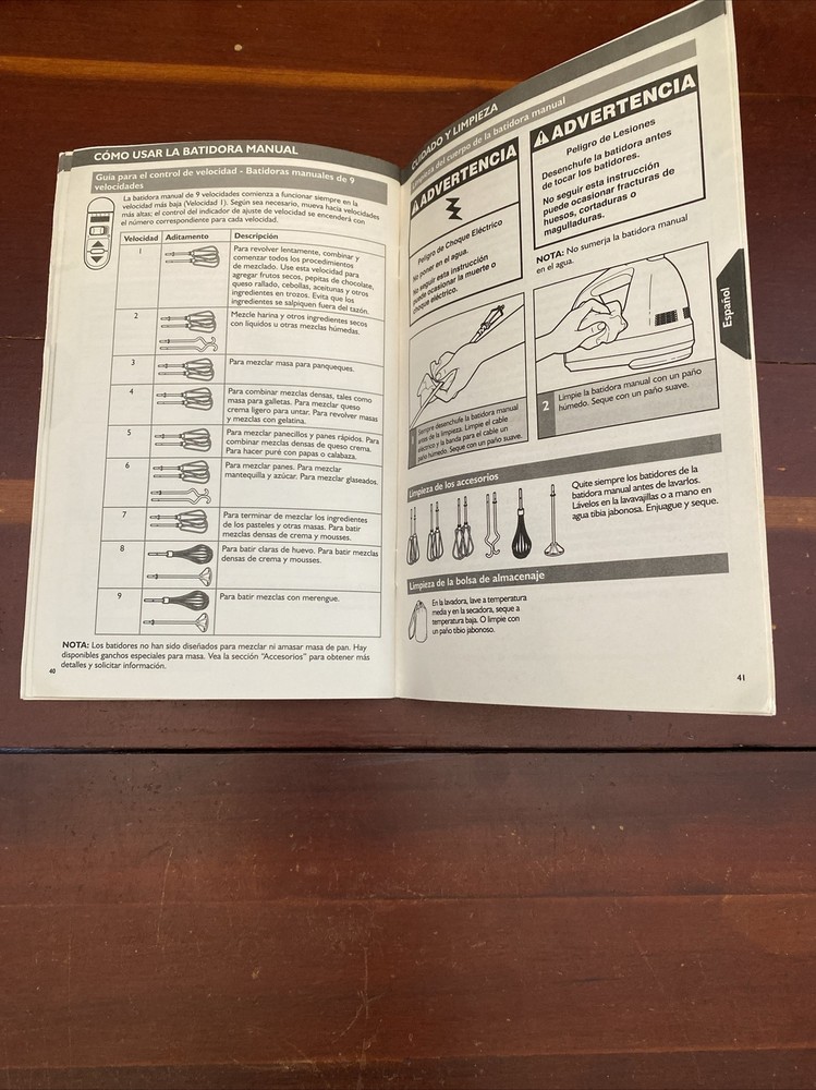 KitchenAid Hand Mixer KHM72 & KHM92 Instruction Book