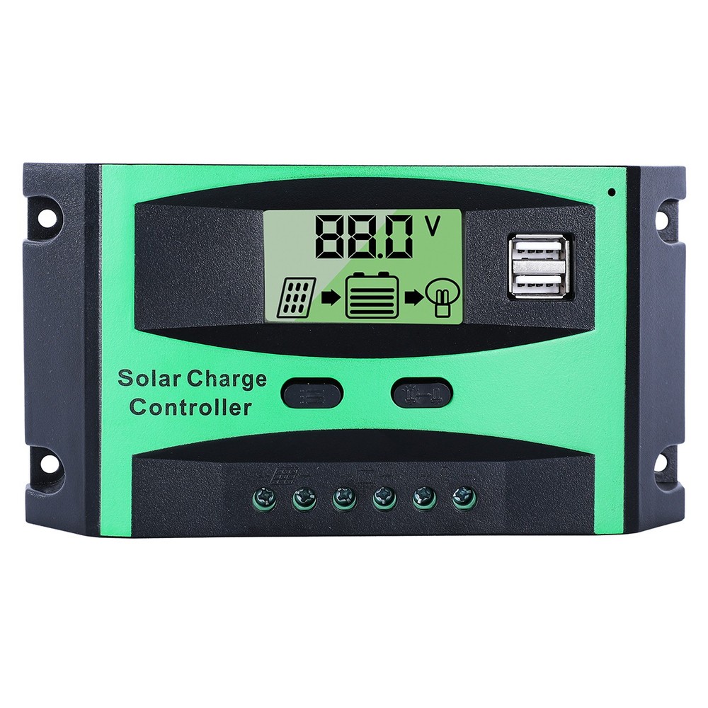 30A PWM Solar Charge Controller 2 USB 12V 24V PV solar panel Battery Regulator
