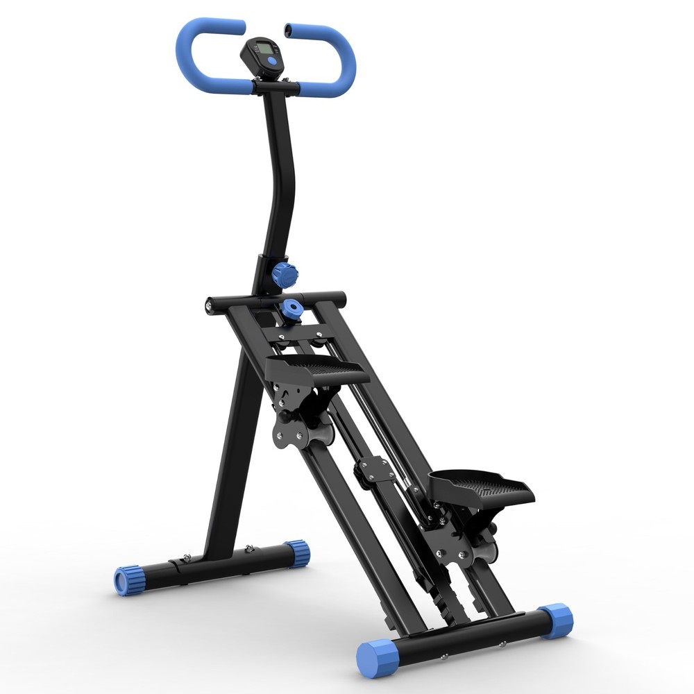 Folding Vertical Climber Step Machine Full Body Workout LCD Display Max 265lbs