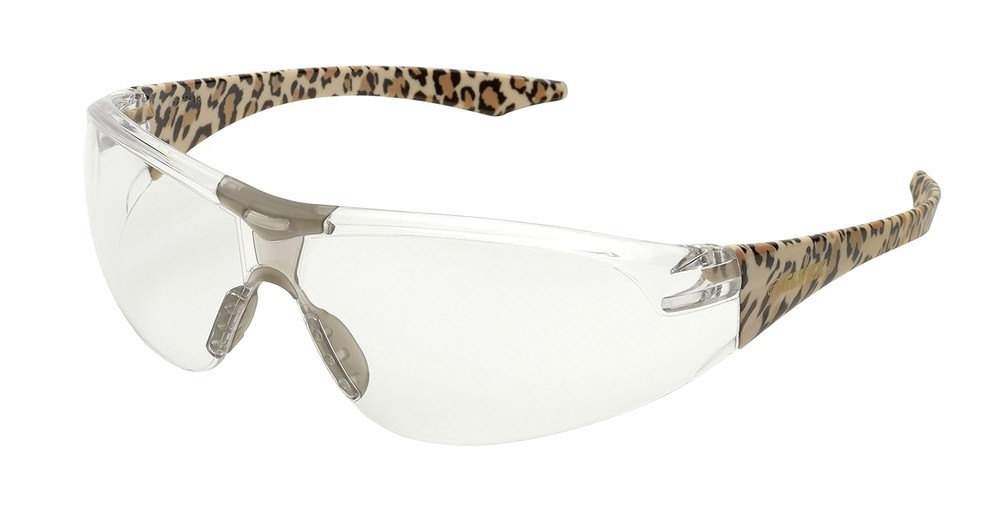 Delta Plus Avion, One Size, Clear with Leopard Temple Tips