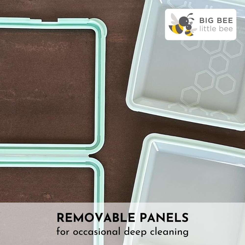 Big Bee Little Bee SoftShell Reusable Silicone Food Storage Container Clamshell