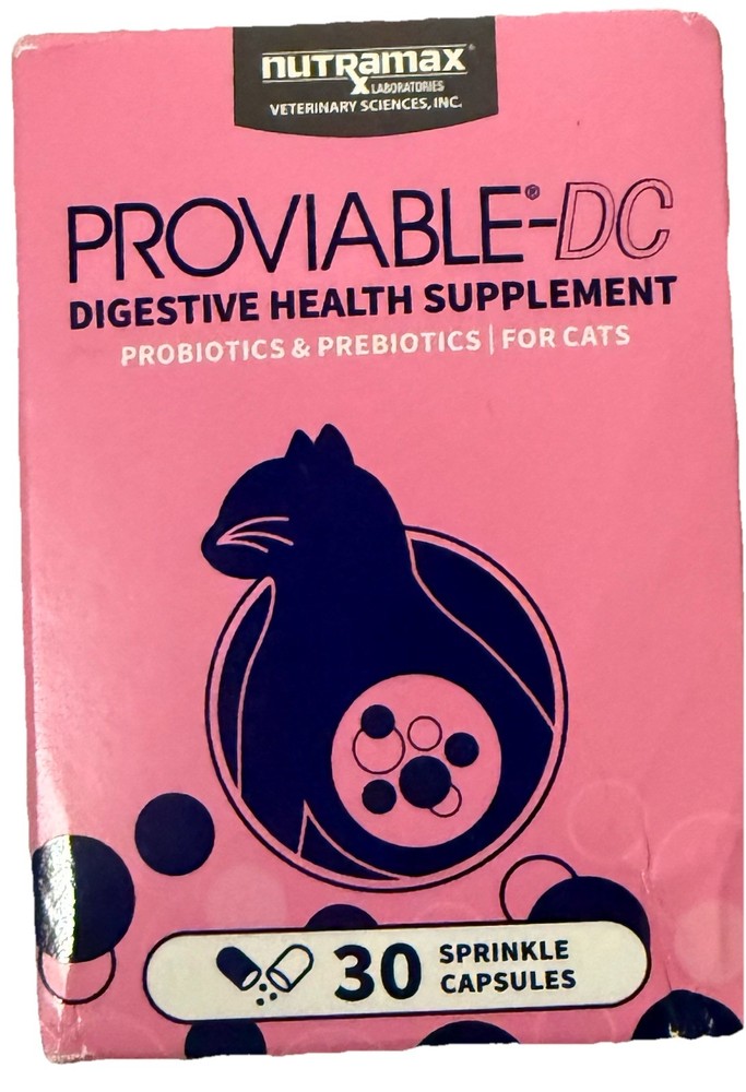Nutramax Laboratories Proviable-DC Supplement for Cats 30 Sprinkle Capsules