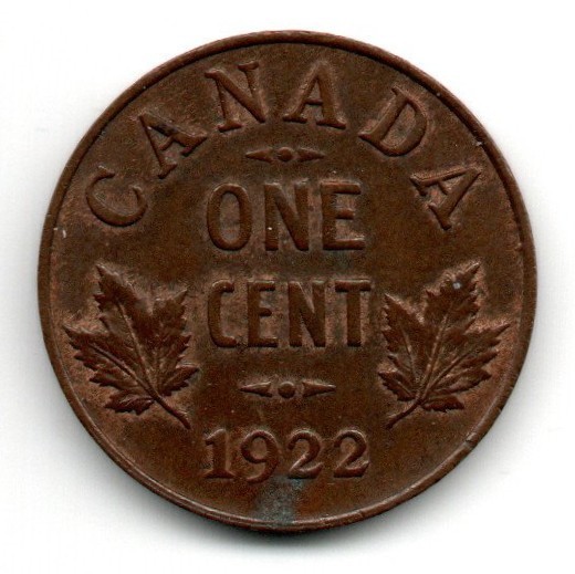 1922 Canada cent AU