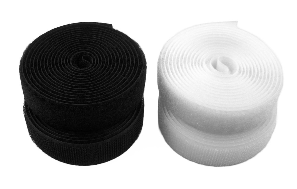 Black or White Hook and Loop Closure Sew-On Style Various Widths and Lengths