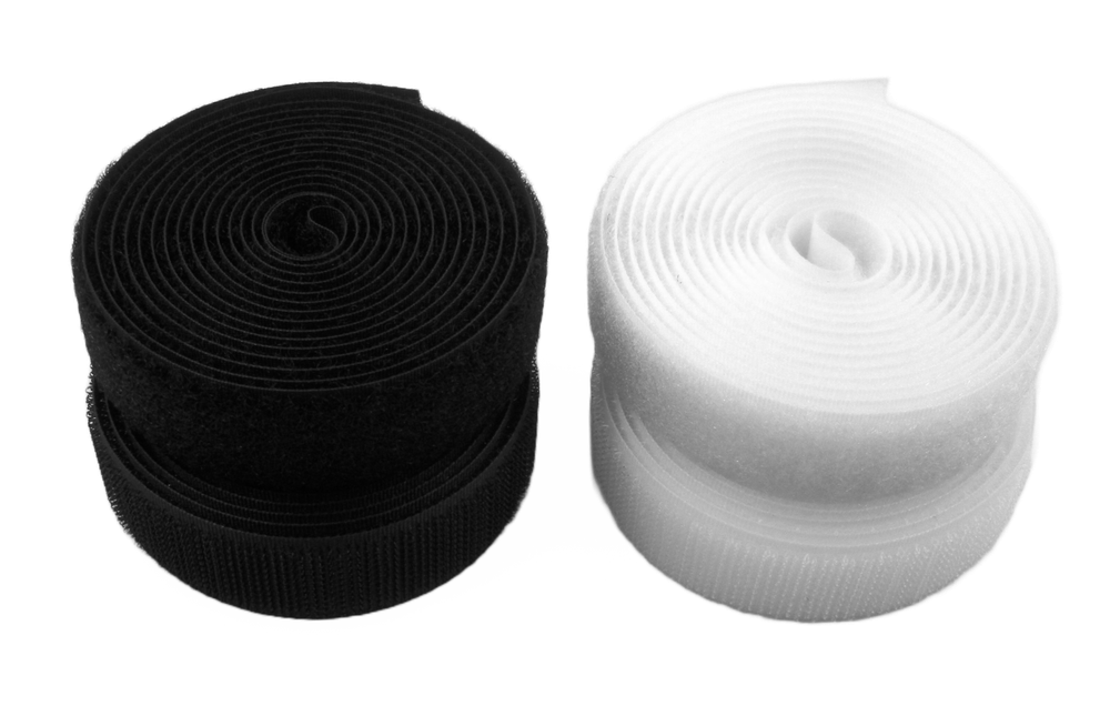 Black or White Hook and Loop Closure Sew-On Style Various Widths and Lengths