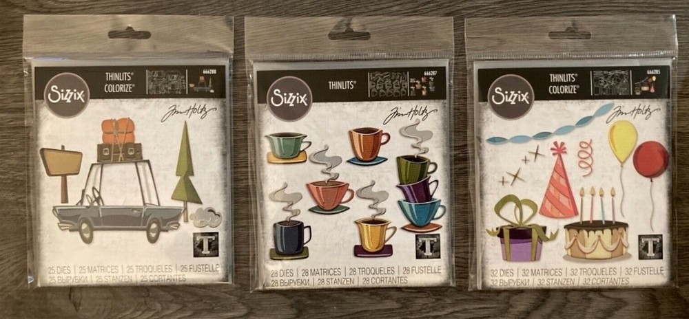 Sizzix Thinlits Metal Die Pack designed by TIM HOLTZ 35+ TO CHOOSE FROM