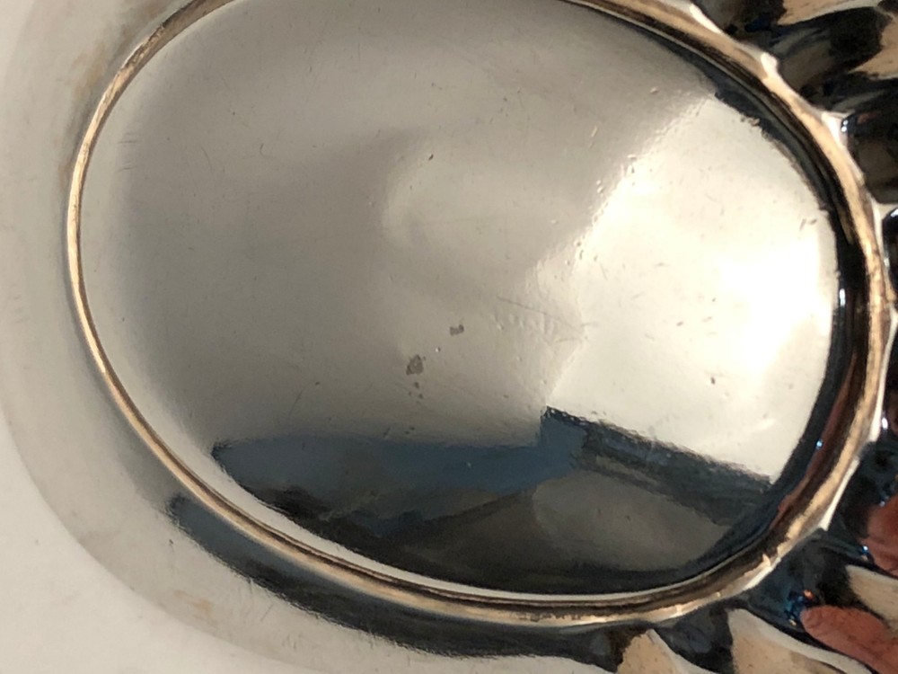 Antique English Sterling Fancy Serving Spoon in Engraved Pattern