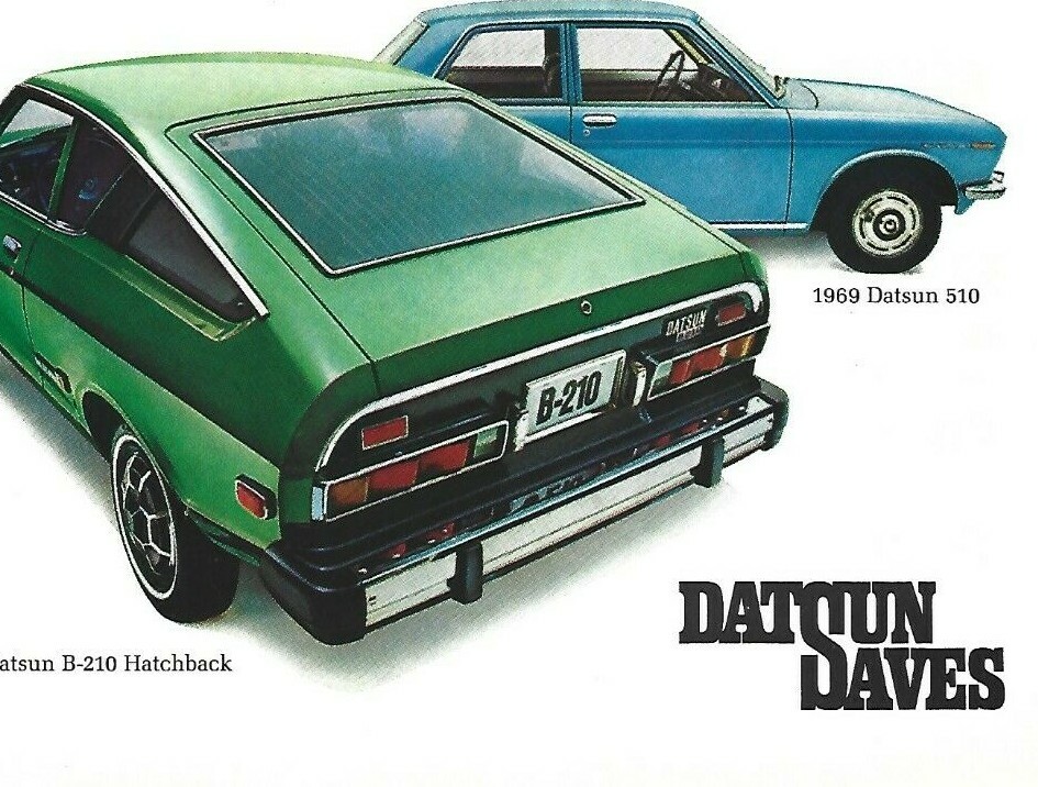 Datsun B-210 Hatchback Print Ad from January 1976