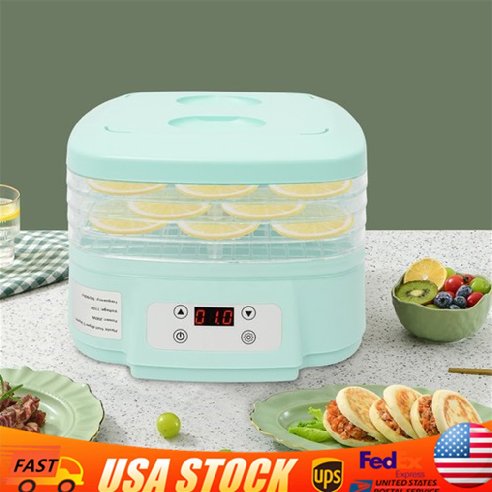 5 Trays Food Dehydrator Machine 200W Adjustable Timer Fruit Drying Machine ABS