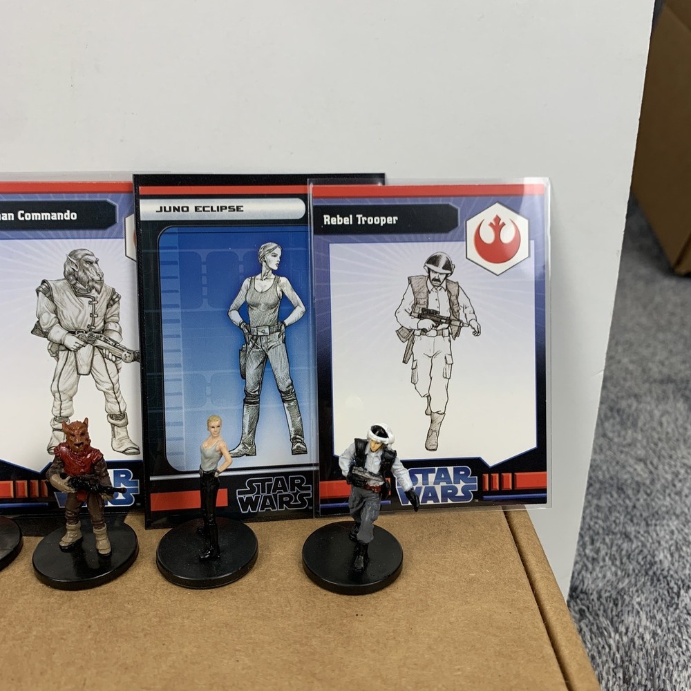 WOTC Star Wars Miniatures - Rebels: Commandos, Scout, Juno Eclipse, Trooper