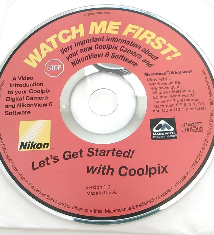 Nikon View Version 6.2 for Windows & Mac w/ Reference Manual