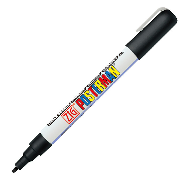 Black Posterman Waterproof Pen - 1mm Fine Tip