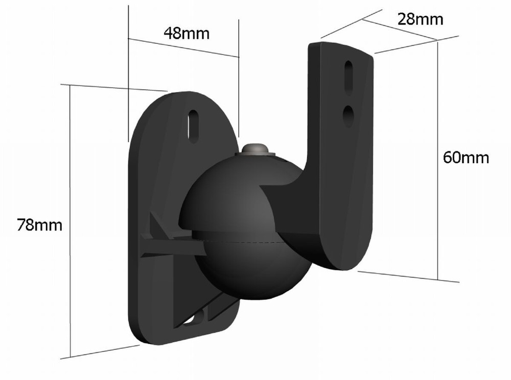 4 Speaker brackets Universal Surround sound