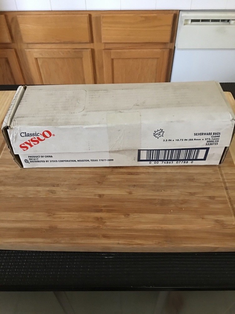SYSCO CLASSIC SILVERWARE BAGS, CLEAR Lot of 3