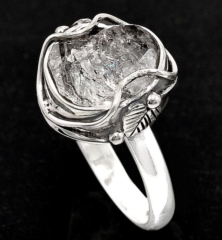 Herkimer Diamond Sterling Silver Ring sz.7.5