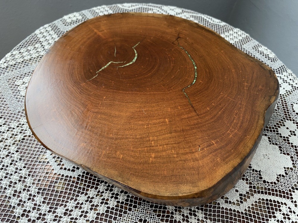 Vintage Live Edge Lazy Susan