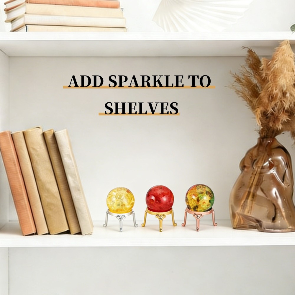 Crystal ball 40mm, for pink/silver