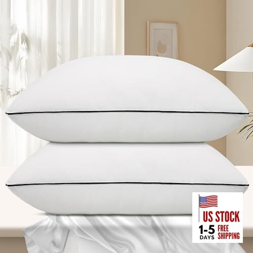 Hotel Collection Bed Pillows for Sleeping 2 Pack Standard Standard (Pack of 2)
