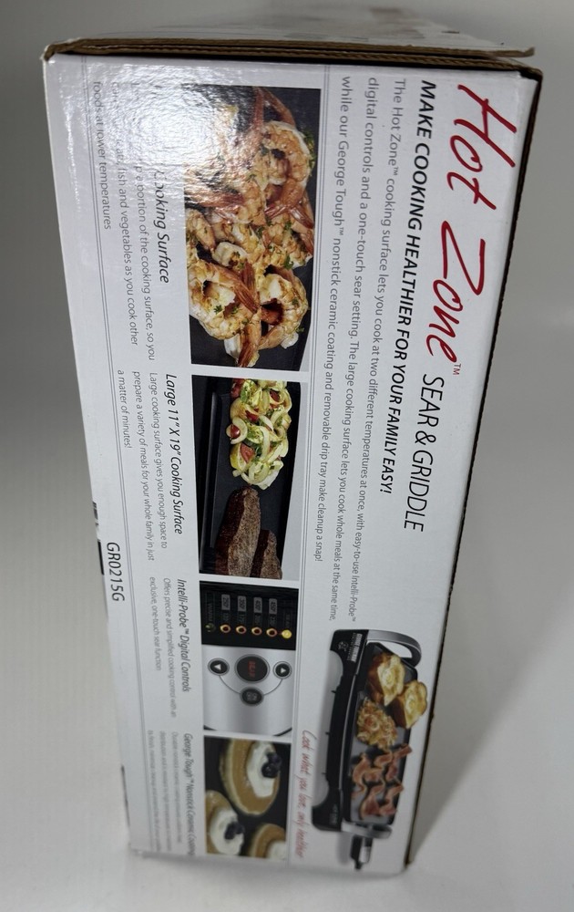 George Foreman Hot Zone Sear & Griddle Cooks At 2 Different Temperatures