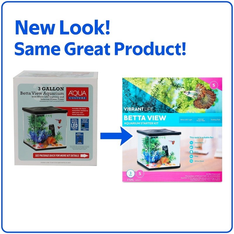 3 Gallon Betta Aquarium Starter Kit LED Light Quiet Filter Complete Setup New