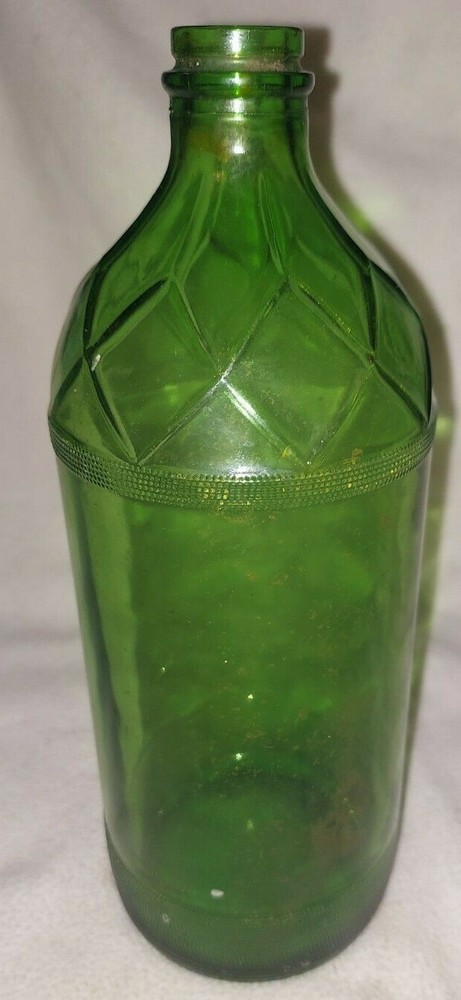 Vintage Green Glass Bottle Liniment?