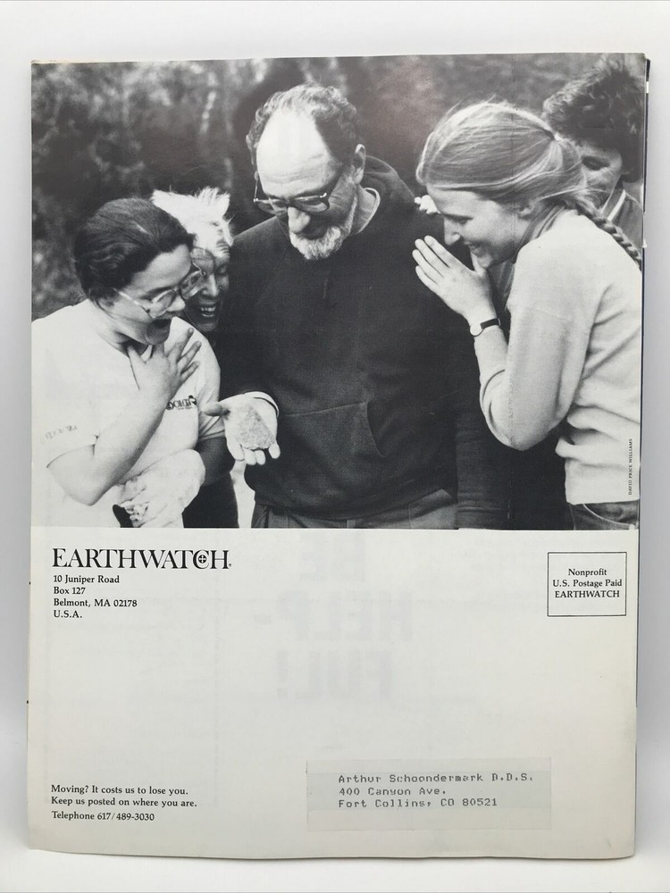 1981 EARTHWATCH RESEARCH EXPEDITIONS FALL EDITION Brochure Guide Application