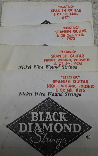 ** BLACK DIAMOND - SPANISH GUITAR STRINGS in ORIGINAL Envelopes