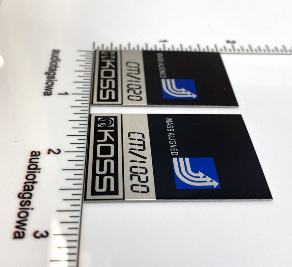 Koss CM 1020 Speaker Badge Logo Emblem Pair