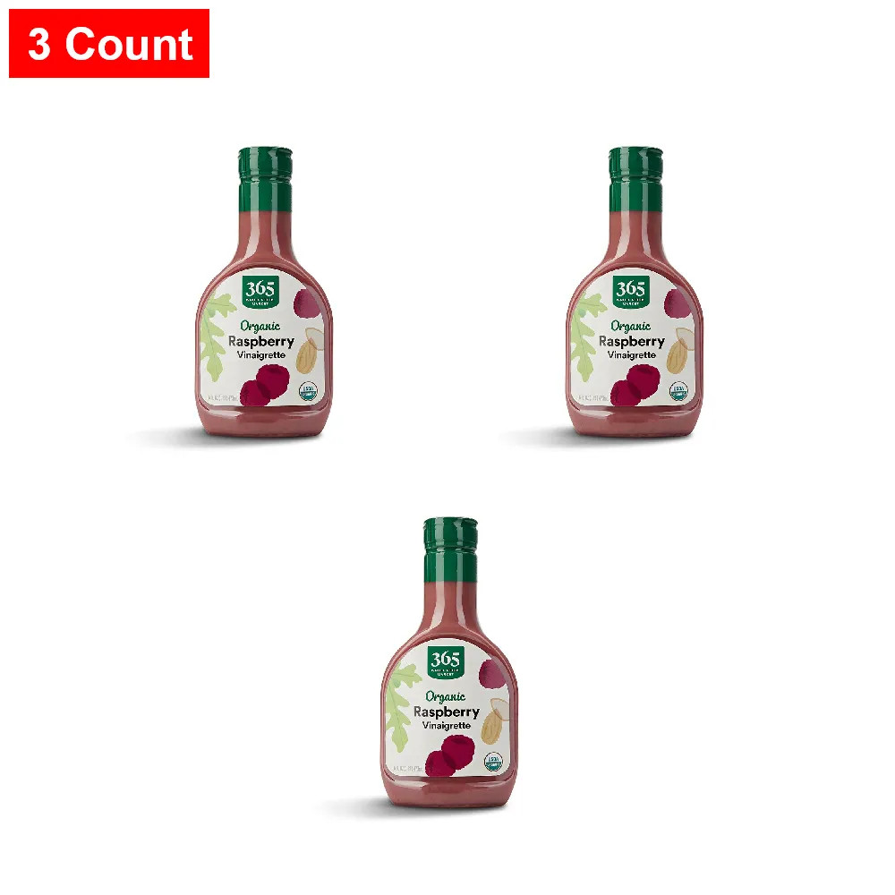 365 Everyday Value, Organic Raspberry Vinaigrette, 16 Oz - 3 Count