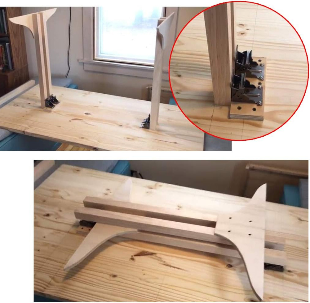 Table Leg Folding Brackets, Foldable Hinge Hardware, Self- Lock Extension