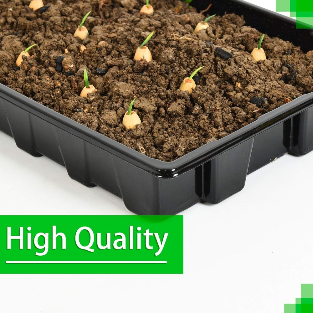 10 Pack Seed Starter Tray Reusable Plastic Plant Seedling Starter Trays Thick...