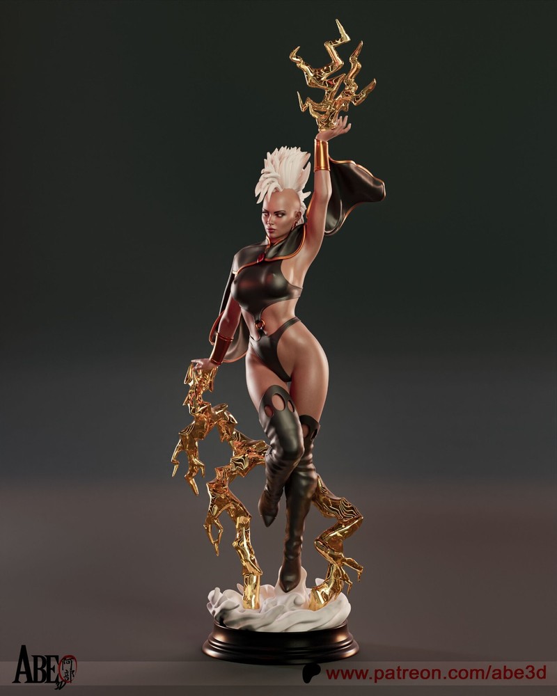 Storm (1) Unpainted 1/6 resin model kit and base abe