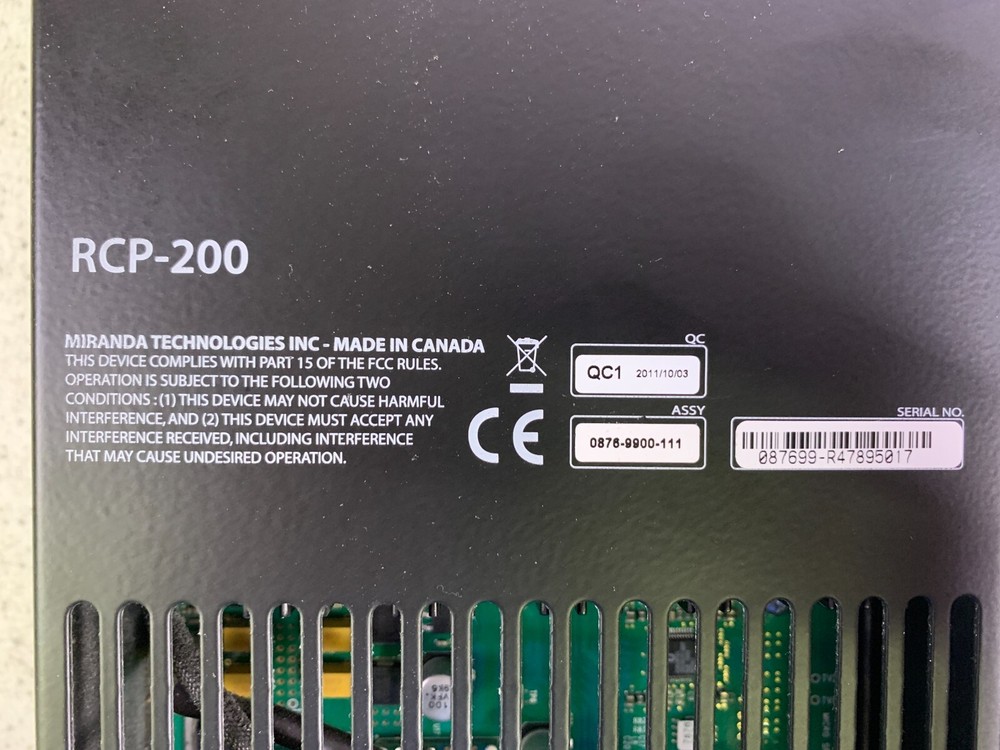 Miranda RCP-200 Advanced Remote Control Panel